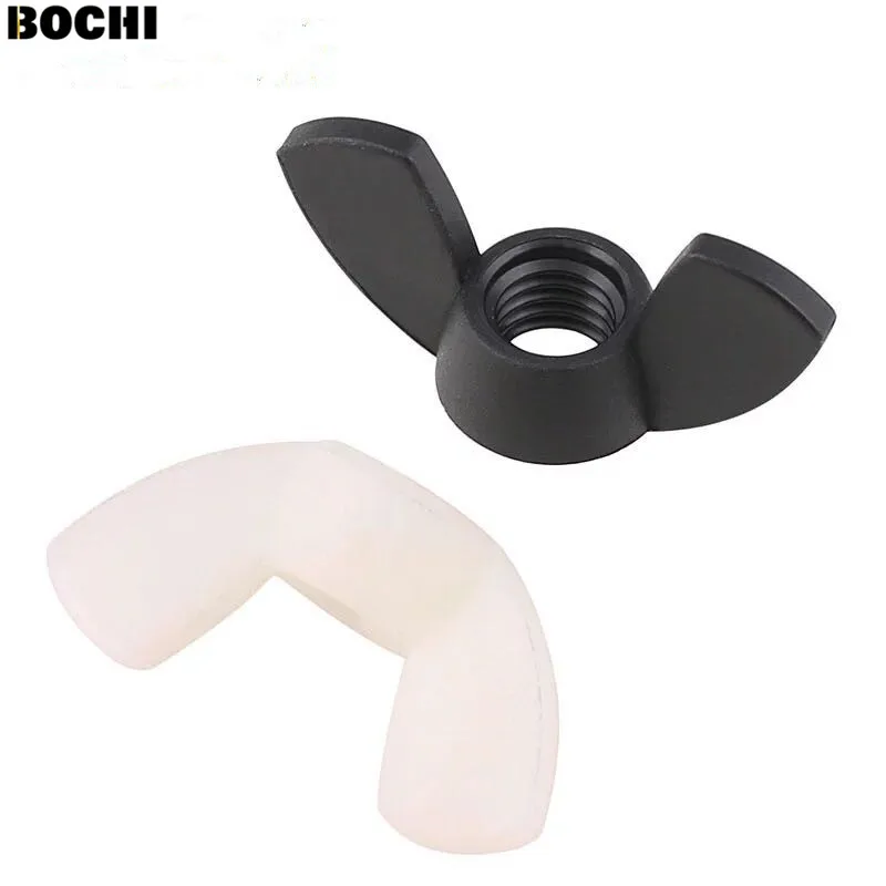 Free Shipping 20PCS M4 M5 M6 M8 Hand Tighten Black And White Nylon Nut
