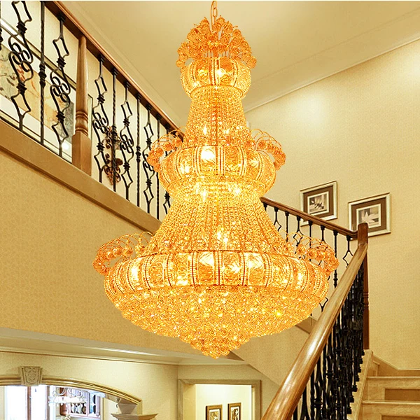 Buy Large Gold Crystal Chandeliers Lights Fixture