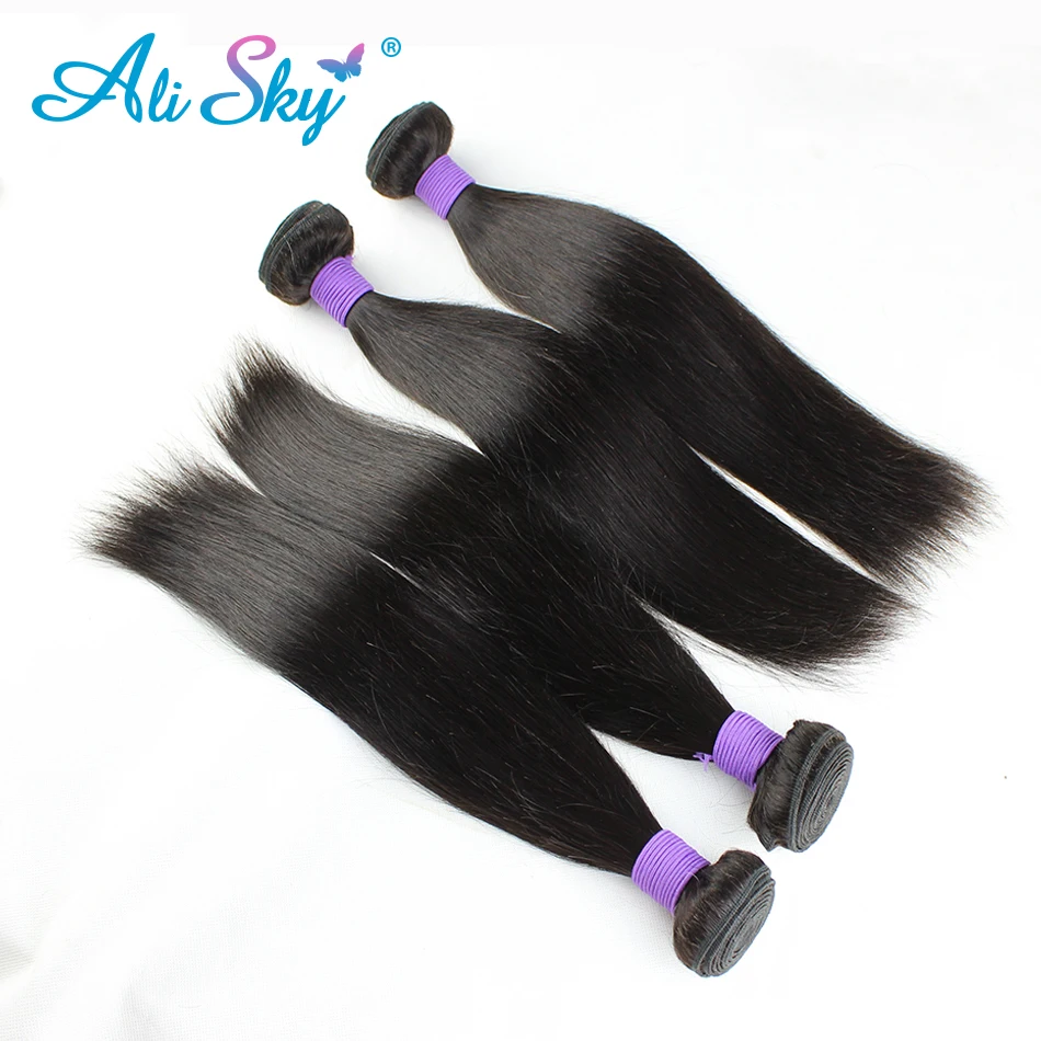 3 Bundles Remy Peruvian Straight 100 Human Hair Weaves Extensions