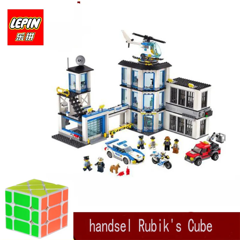 

lepin city police LEPIN 02020 965pcs City Series The New Police Station Set Compatible Legoinglys 60141 Building Blocks Bricks