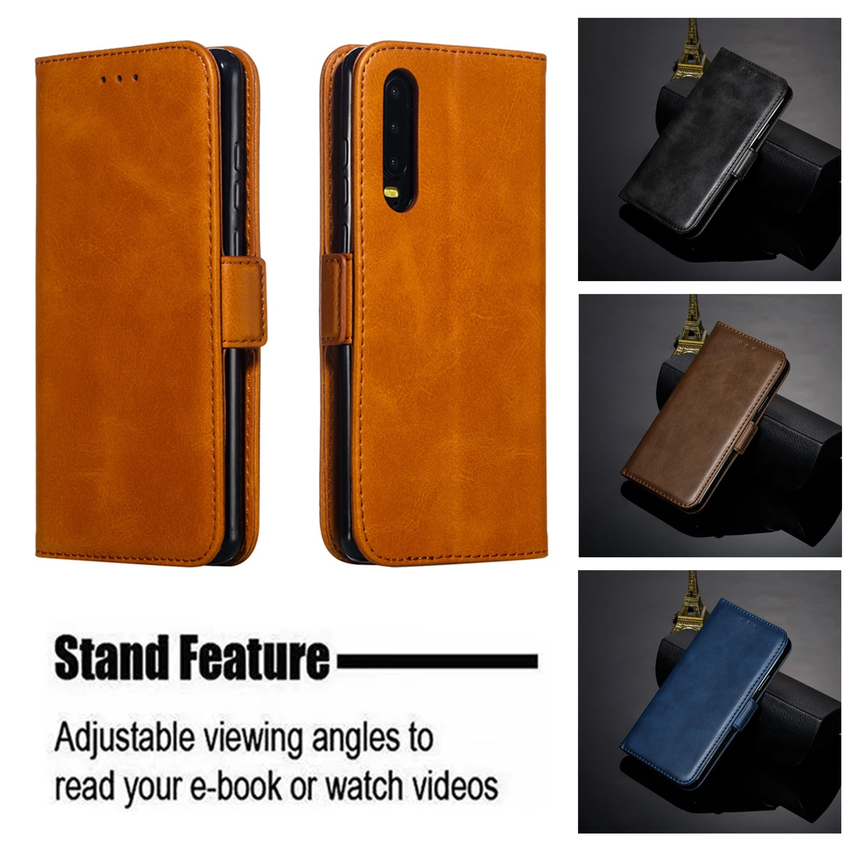 

Flip Cover 360 Case for Huawei P20 P30 P10 Lite Luxury Solid Color Leather for Huawei Mate 20 10 Pro Lite Retro Card Slot Wallet