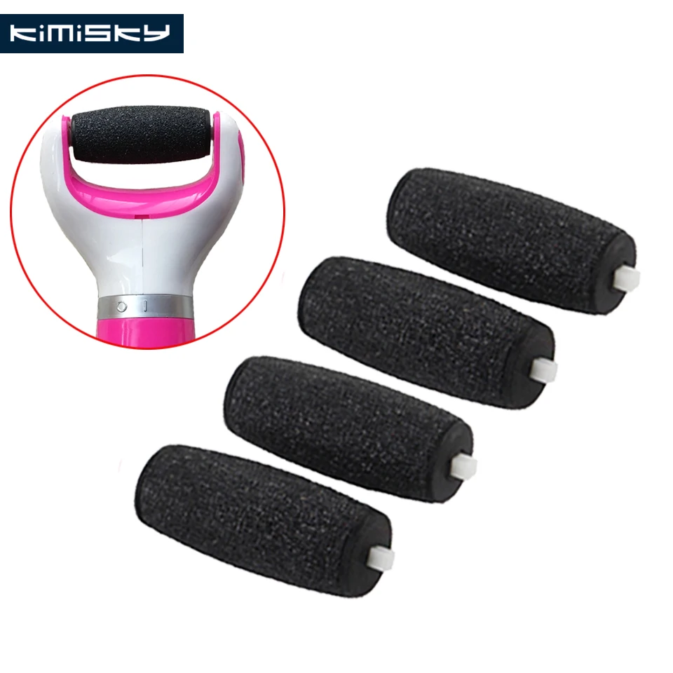 

Kimisky Black Foot Care Tool Roller Heads Pedicure tools Herramientas Hard Pies Callos Dead skin remover 4pcs Free Shipping