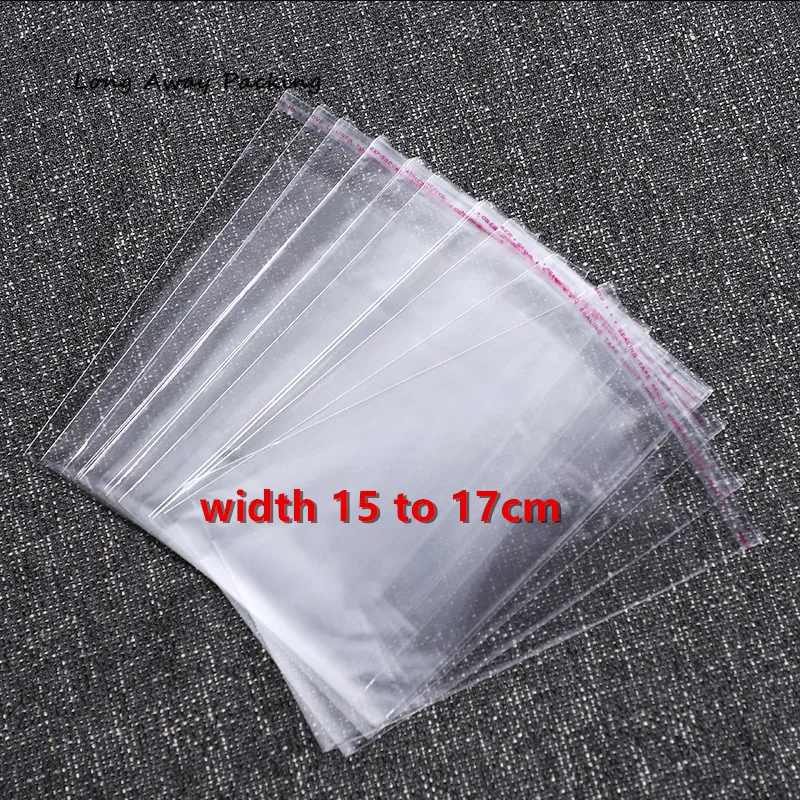 

Width 10 to 20cm OPP stickers self adhesive Transparent Plastic Bags jewelry Packaging Bags Gift Bags