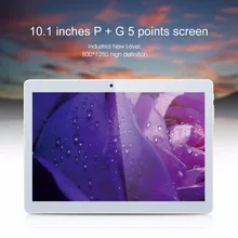 10.1 pulgadas 3G Phablet 1280*800 del Androide 4.4 MTK6582 Quad Core 1 GB + 16 GB WiFi Dual cámara g-sensor GPS OTG FM Tablet PC