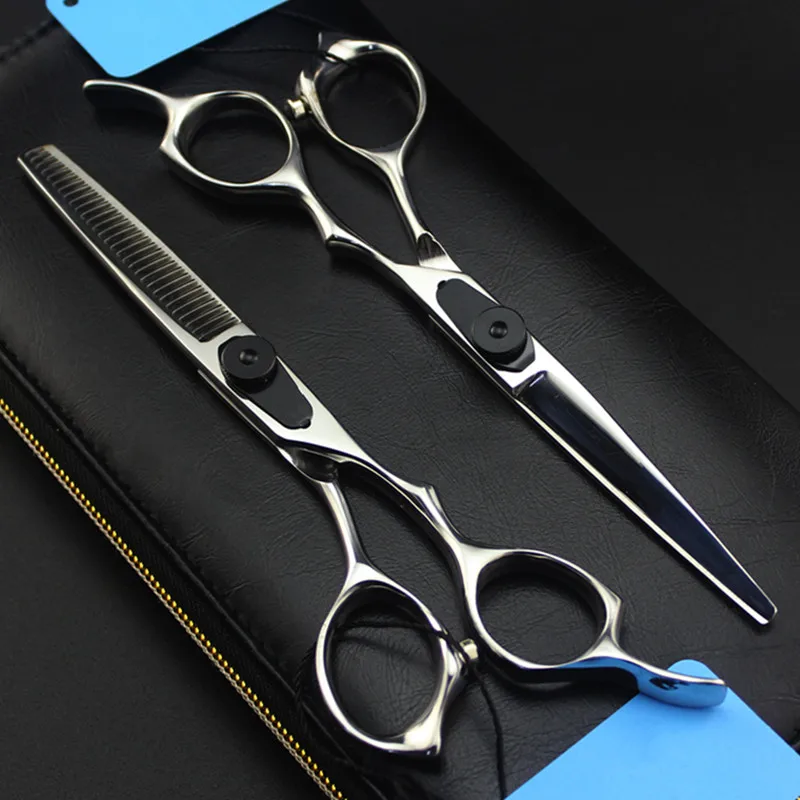 

professional Japan steel 6 '' hair scissors cutting barber makas hair scissor haircut thinning shears hairdressing scissors set