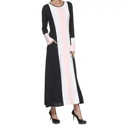 Мусульманское платье Абая для женщин тюрбан женщина Мусульманский Стиль; Ближний Восток Макси Труба рукавом абаи длинные халаты Туника