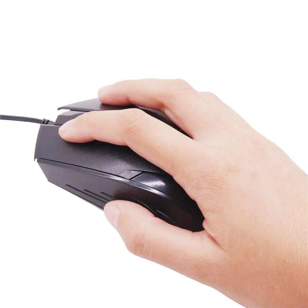 1 pcs 1.5M USB Wired Mouse Rechargeable One wheel USB cable length Computer Office Accessories d15