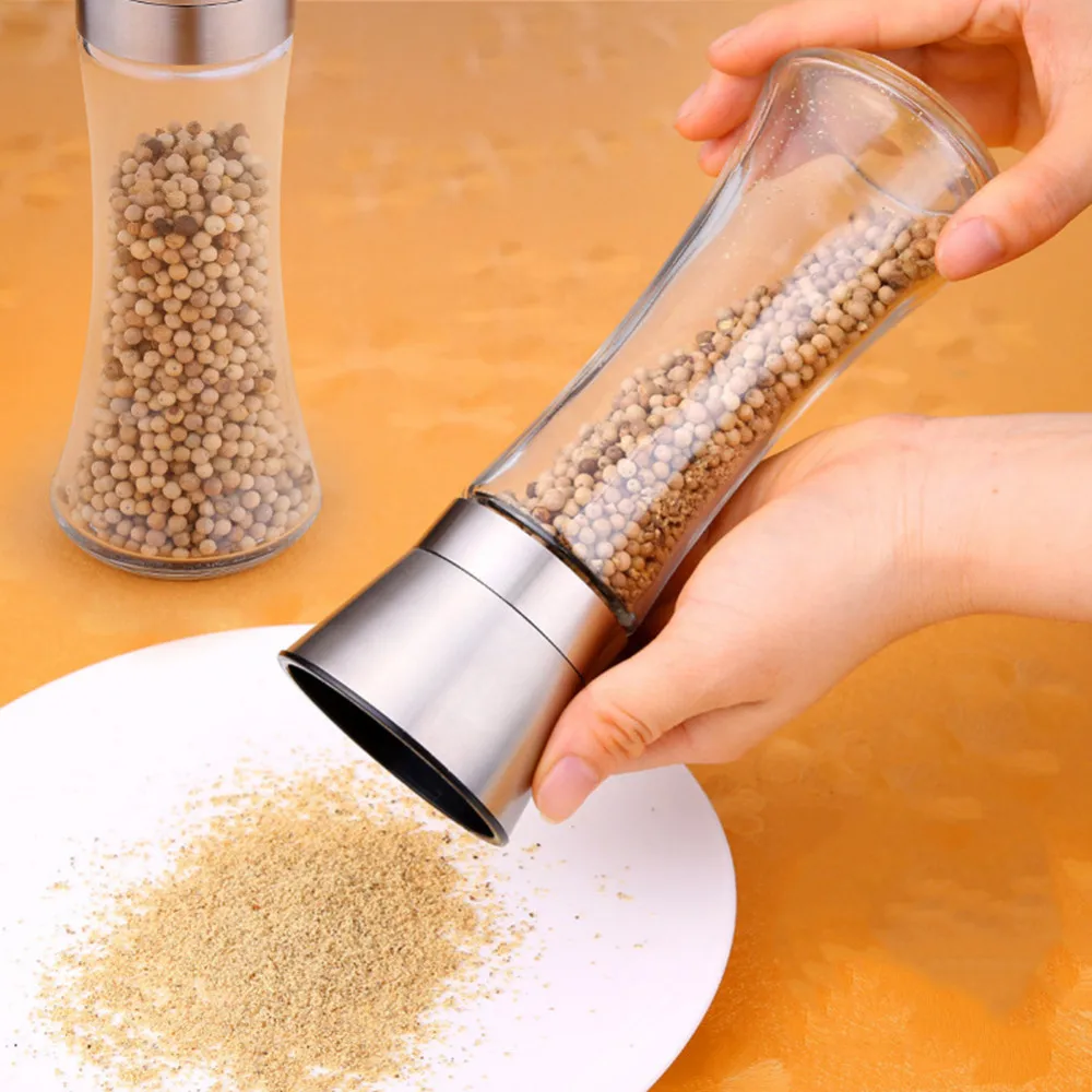 1Pcs Salt And Pepper Grinder 304 Stainless Steel pepermolen Manual