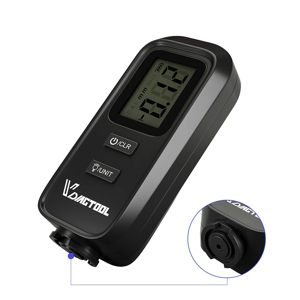  VDIAGTOOL VC-100 Car Thickness Gauge Meter Digital Paint Films For Car Paint Tester LCD Backlight T