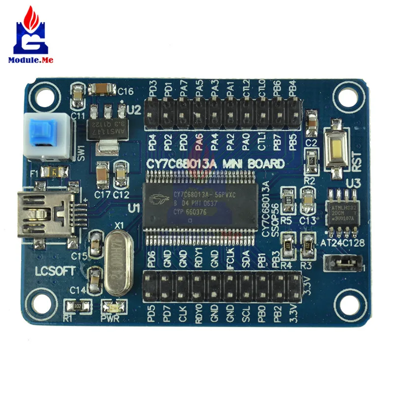 EZ-USB FX2LP CY7C68013A USB основная плата макетная плата USB логический анализатор с IEC последовательный SPI интерфейсный модуль Mini USB