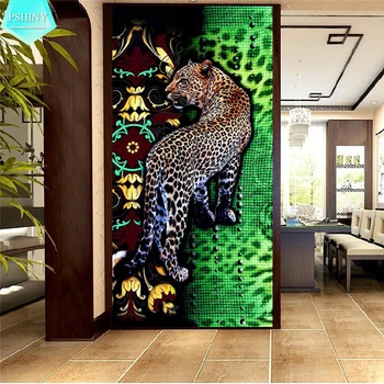 

PSHINY 5D DIY Diamond embroidery Striped Leopard Animals Pictures Full kit square rhinestone Diamond painting cross stitch