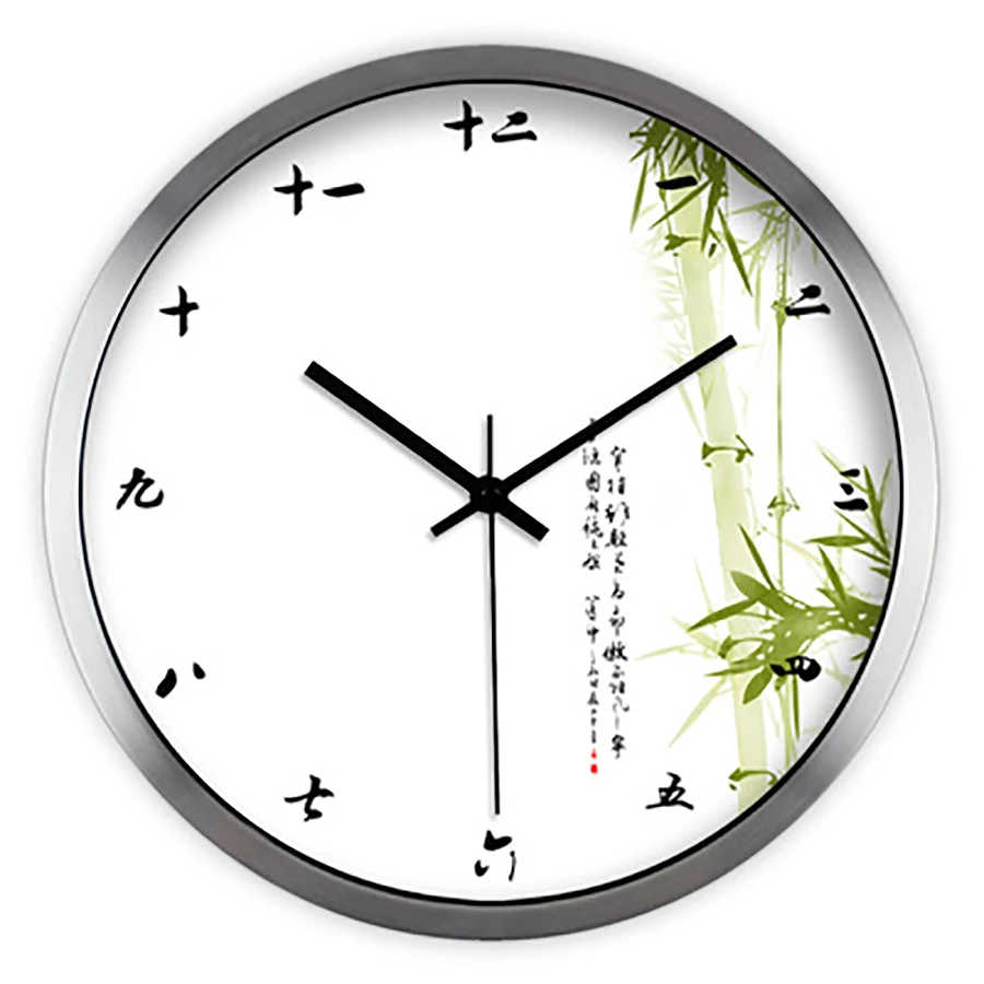 

Creative Simple Wall Clock Antique Chinese Art Large Watch Retro Digital Wall Clock Modern Design Relojes Pared Clocks 50A0187