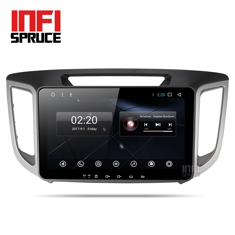 Android 7 1 font b car b font dvd for Hyundai creta ix25 2014 2017 with