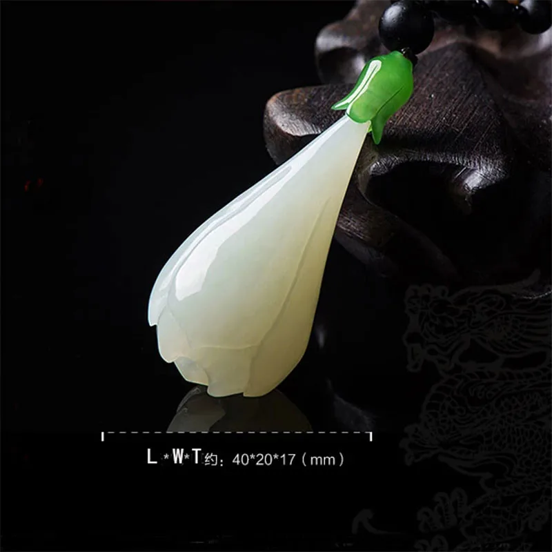 KYSZDL натуральный камень ручной работы Хотан Белый Камень цветок подвески, ожерелья женские модели подвеска Магнолия