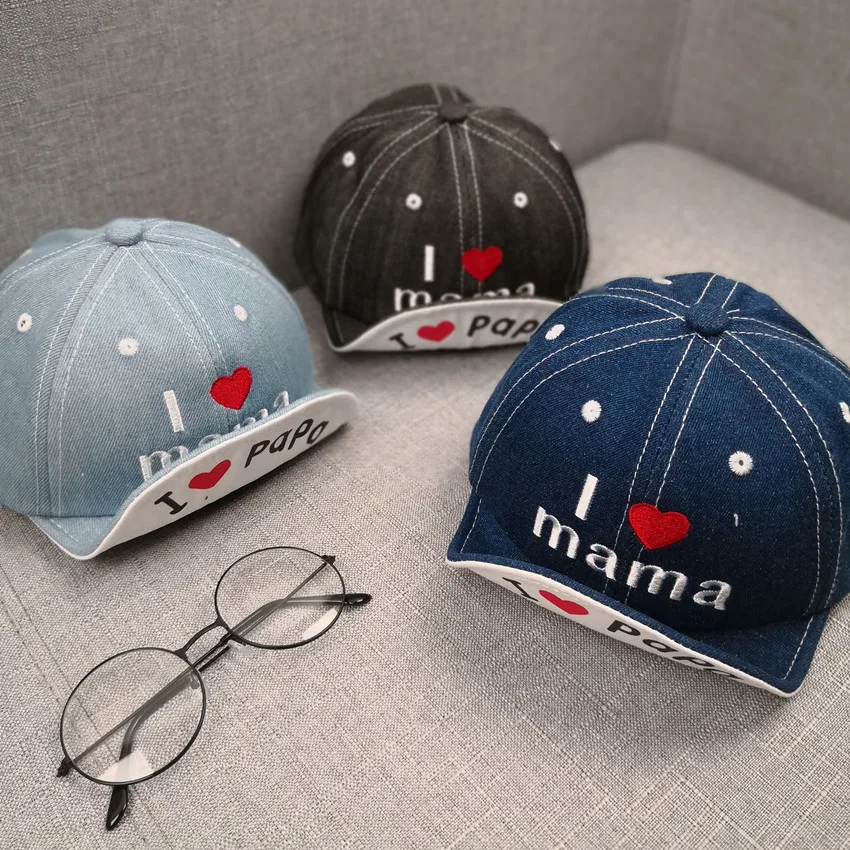 Summer Kids Baseball Cap Baby Boys Girls Caps Letter Boy Jean Denim Caps Sun Hat