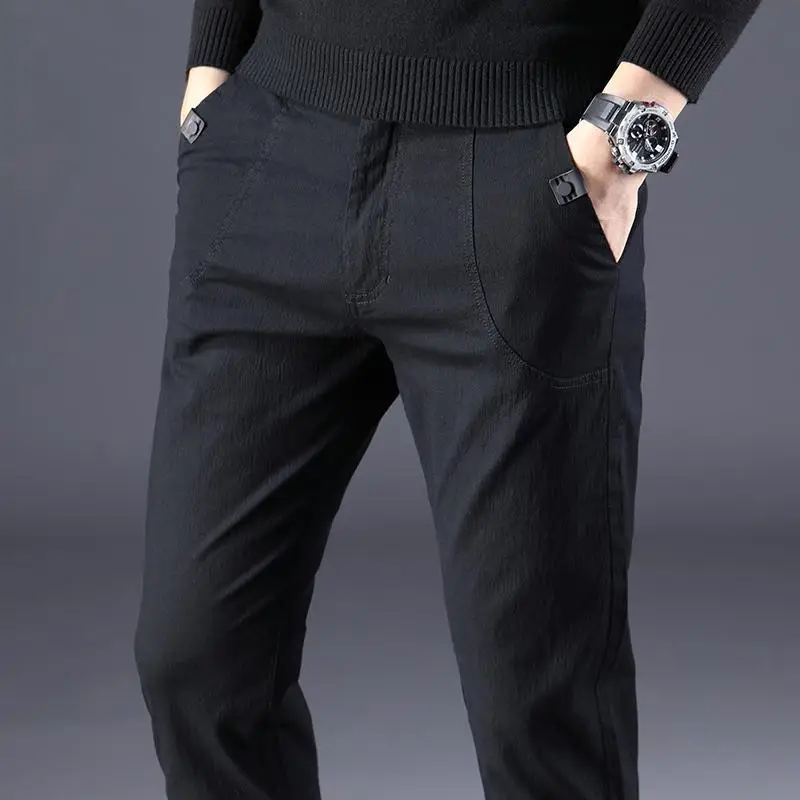 

New Fall and Winter Men's Trousers, Korean Edition, Men's Leisure Trousers Pleated fitness clothing joggers