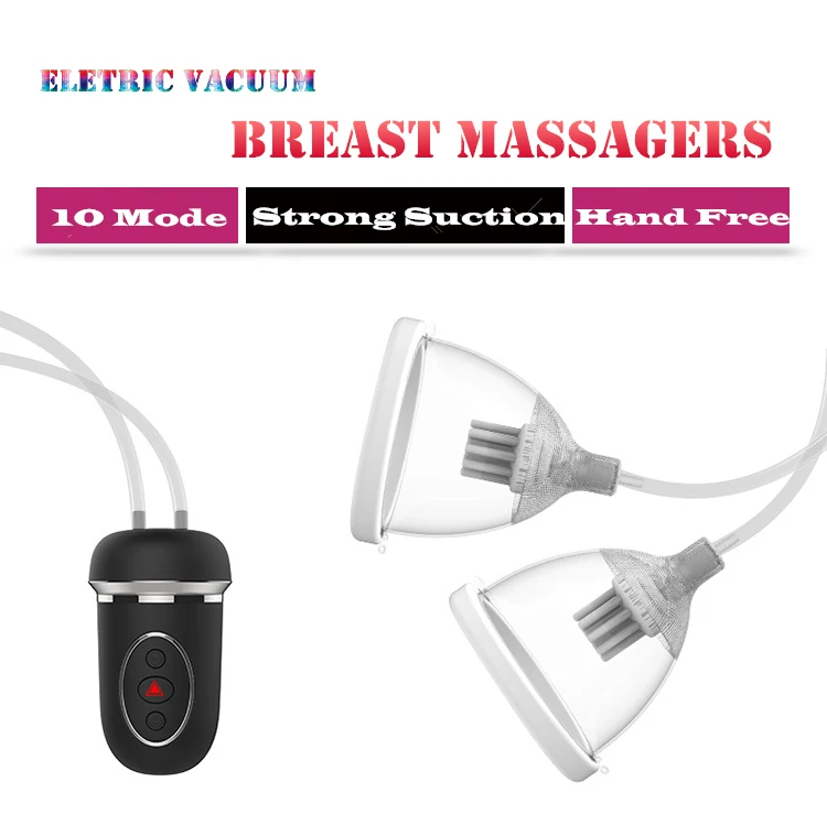 Breast Massager Enlargement Pump Electric Vacuum Suction Cup Female