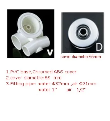 2.5 inch massage bathtub jet and SPA water nozzle,hose 33mm(1 1/4"), install hole 42mm