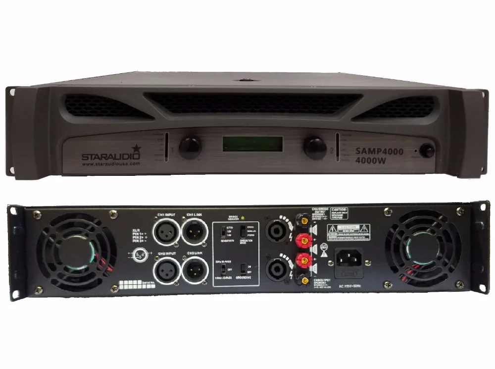 

STSTARAUDIO Professional KTV DJ PA 2CH RMS 4000W Powered Stage Amplifier Stereo SAMP-4000