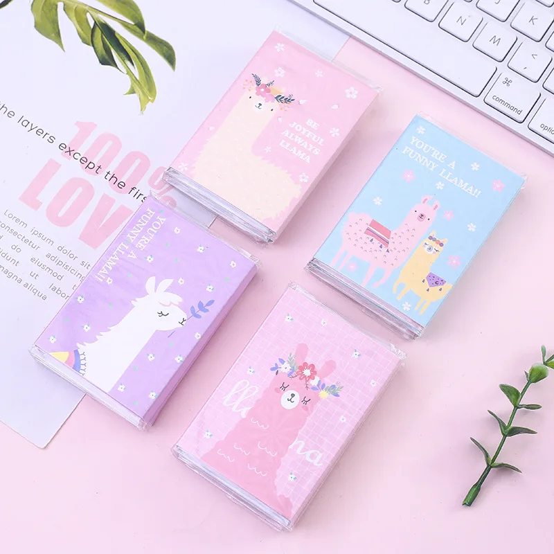 

16 pack/lot Colorful Cute Alpaca Memo Pad Sticky Notes Memo Notebook Stationery Papelaria Escolar School Supplies