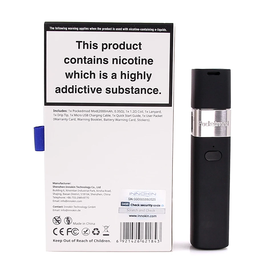 Комплект электронной сигареты Innokin Pocketmod стартовый набор 2000 мАч перезаряжаемая
