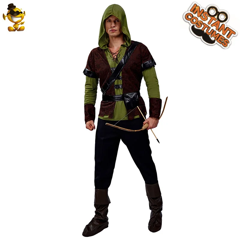 Мужские костюмы Robin Hood, вечерние костюмы на Хэллоуин для взрослых - Цвет: FF410