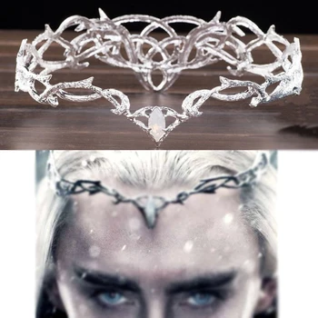

Men Women Cosplay Accessories Hobbit Elrond Cosplay Crown King Thranduil Elf Princess Queen Headband Headwear Halloween Party