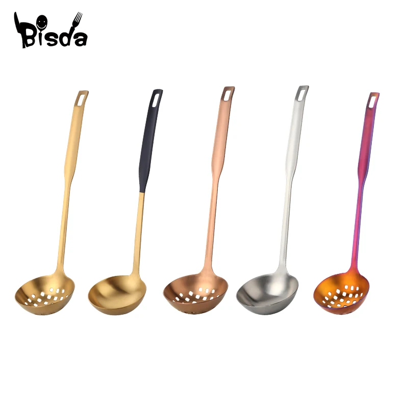 1 Piece Long Handle Soup Colander Stainless Steel Cooking Tools Gold Soup Ladle Kitchen Gadgets Wall Hanging Skimmer Strainer 1 Piece Long Handle Soup Colander Stainless Steel Cooking Tools Gold Soup Ladle Kitchen Gadgets Wall Hanging Skimmer Strainer