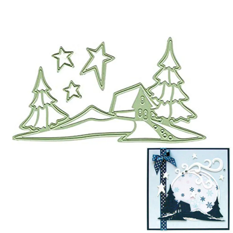 

Naifumodo Metal Cutting Dies Christmas Tree Scrapbooking for Craft Card DIY Embossing Cuts New Craft Photo Template Album