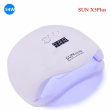 SUN X5Plus 54 Вт УФ светодиодная лампа для сушки ногтей для всех типов гелевых светодиодов УФ-лампа для маникюрной машины отверждающая лампа таймер установка лампы