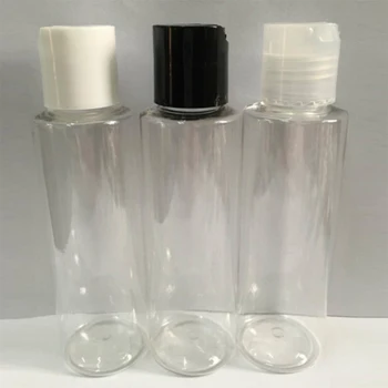 

40pcs/lot 120ml Recycling Cosmetic bottles Chiaki cover cleaner, emulsion,shampoo Transparent empty round plastic container