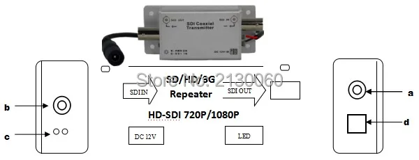 SDI сплиттер коаксиальный EXTENDER SPLITTER ретранслятор, SDI Extender через коаксиальный расстояние до 500 м, поддержка SD/HD-SDI, 720 P, 1080 P