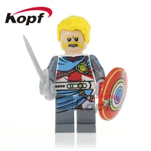 50 шт. PG352 строительные блоки Супер Герои рыцарь Железный Человек-паук Vixen космический Бэтмен с крыльями кирпичи развивающие игрушки для детей