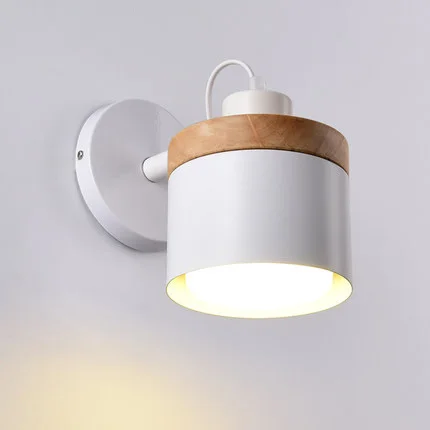 

Fashion Metal Wall Light Simple Nordic Style Indoor Wall Lights Creative Wood Deco Wall Lamp Studio Art Deco Lighting