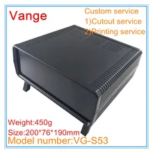 5 шт./лот экструдированный корпус прессформы 200*76*190 мм IP54 ABS пластиковый корпус корпуса diy для электронного управления оборудования