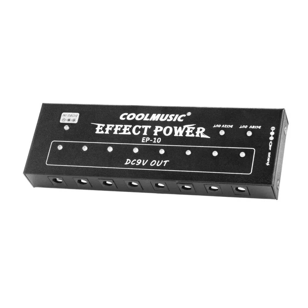 Coolmusic EP-10 Guitar Pedal Power Supply 10 Isolated 9V DC Output Coolmusic EP-10 Guitar Pedal Power Supply 10 Isolated 9V DC Output