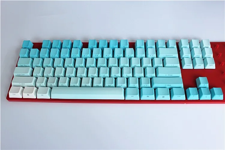 MP 104/87 Cherry MX Переключатель градиентный цвет толстый PBT Keycap Радий гриф с боковой печатью Keycap для механической клавиатуры