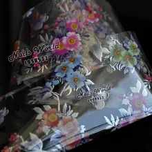 Разноцветные Переводные фольга с цветочным узором, модные наклейки для дизайна ногтей, маникюрные наклейки, DIY Tip S118