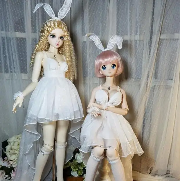 Noble Sexy White trailing Halter neck Dress Suit BJD 1/3 SD DD DDMLDY Doll Clothes цена Noble Sexy White trailing Halter neck Dress Suit BJD 1/3 SD DD DDMLDY Doll Clothes цены онлайн