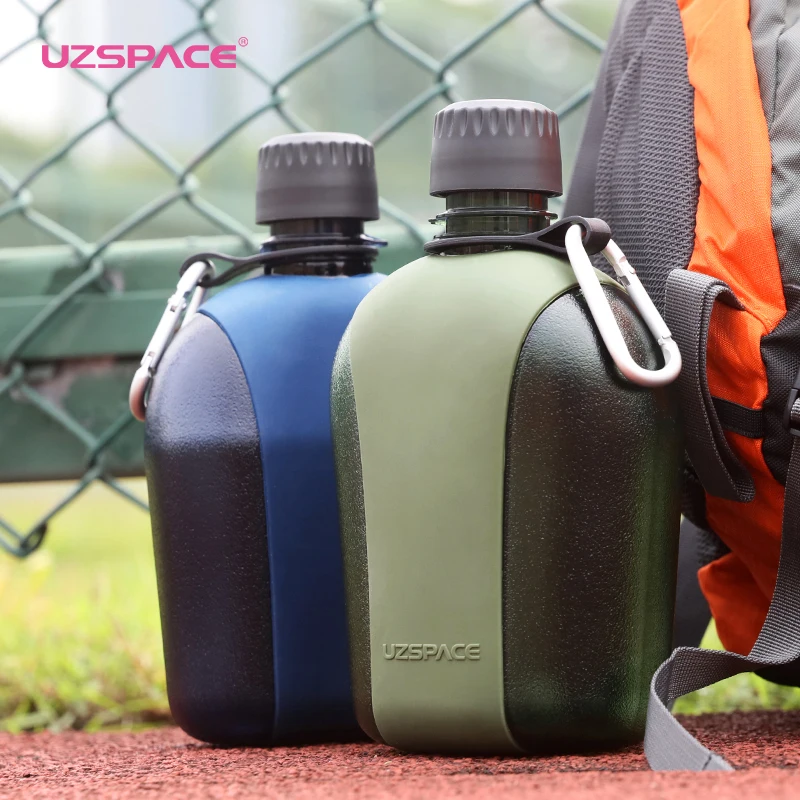 New Uzspace Military Sport Water Bottles Creative Rope Tritan Seal Portable Camp Drink My bottle fo