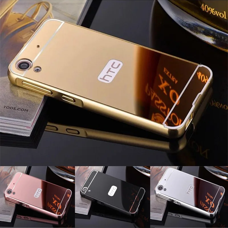 

For HTC 626 Case Plating Metal Frame with Mirror Back Cover Hard Phone Case for HTC Desire 626 626w 626D 626G 626S 5.0