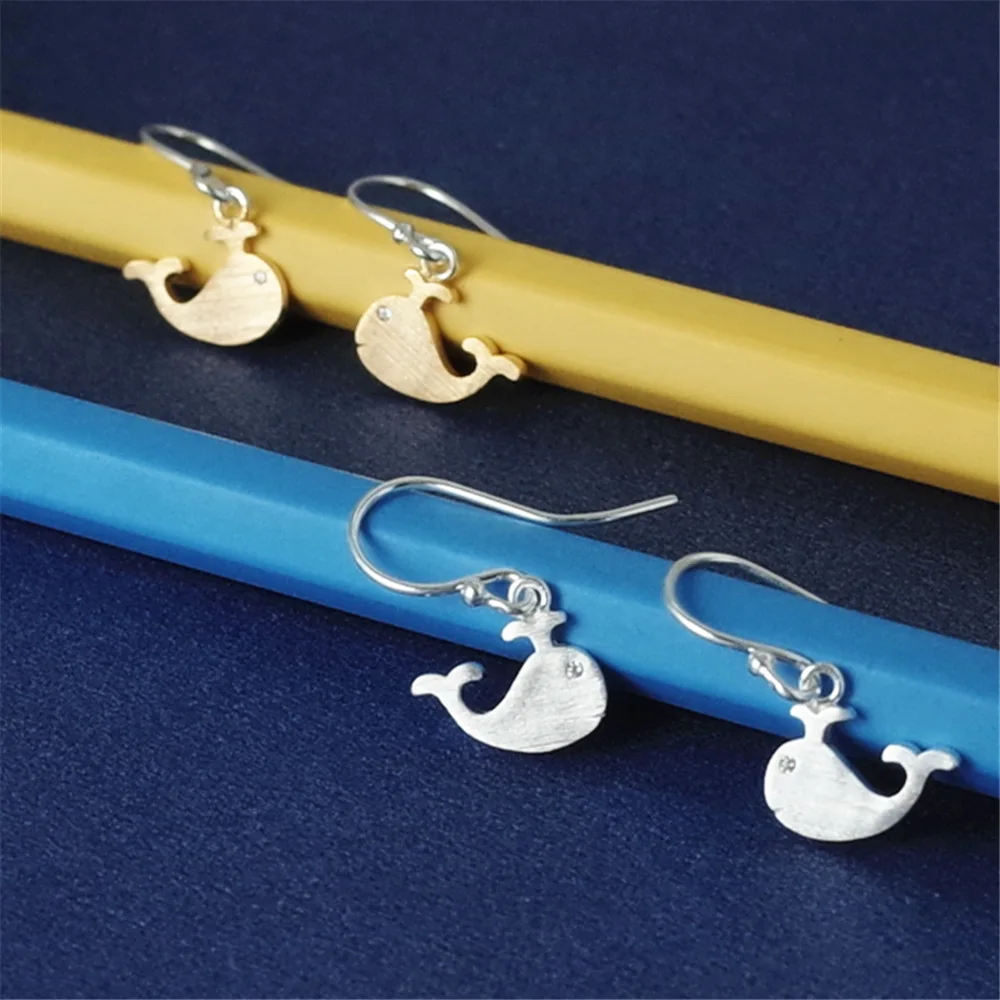 dolphin earring 100% 925 Sterling silver Jewelry fashion Hypoallergenic dangle earrings for women gift