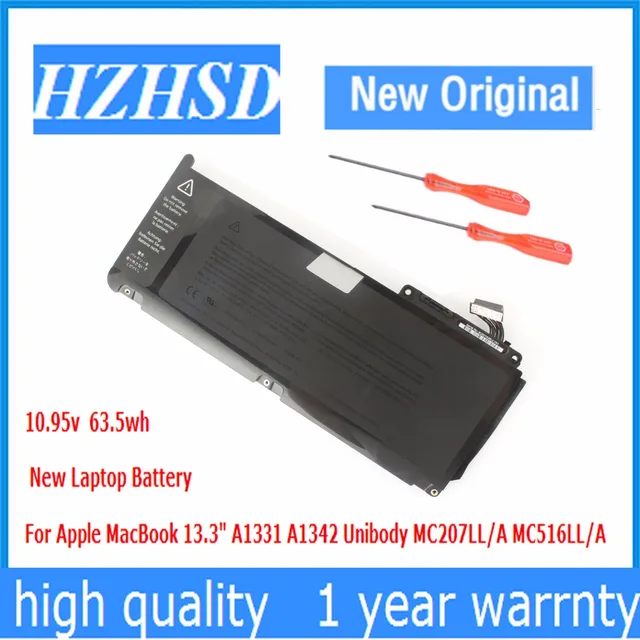 Cheap 10.95v 63.5wh New Original A1331 Laptop Battery For Apple MacBook 13.3" A1342 Unibody MC207LL/A MC516LL/A Cheap 10.95v 63.5wh New Original A1331 Laptop Battery For Apple MacBook 13.3" A1342 Unibody MC207LL/A MC516LL/A