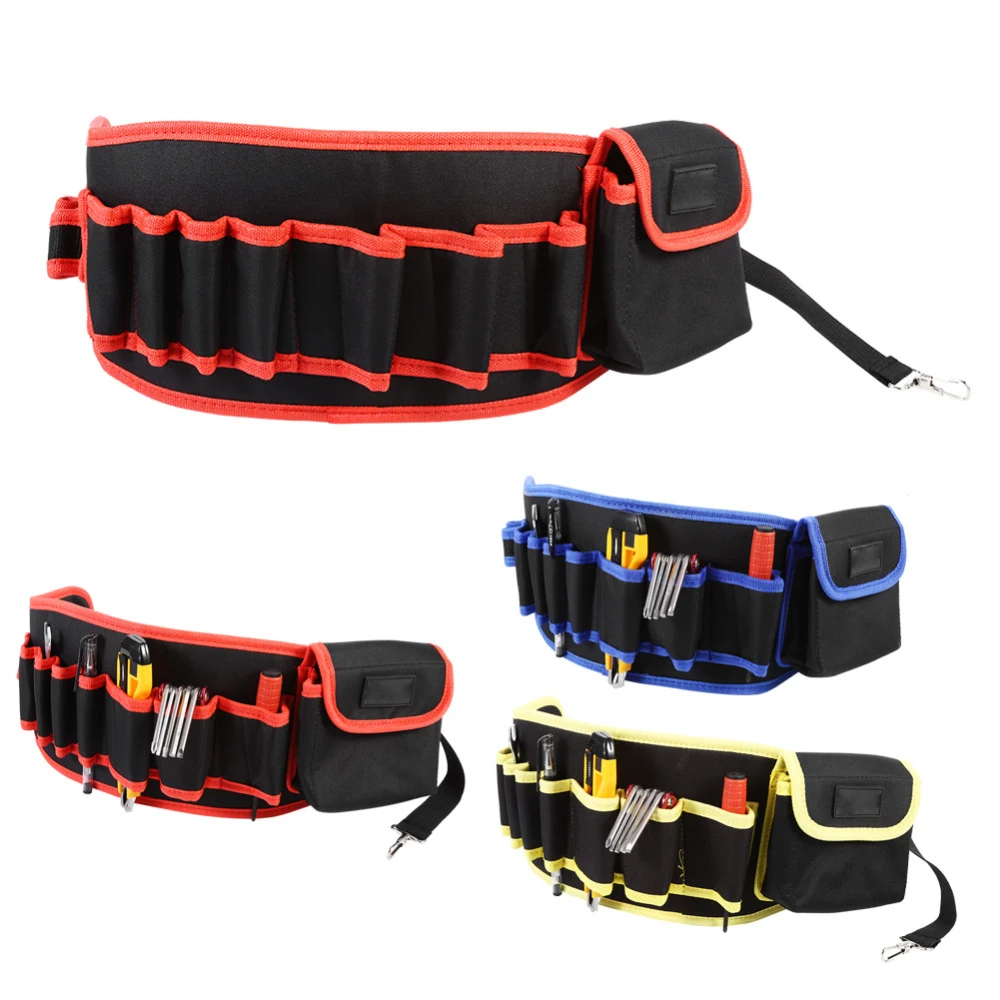 Portable Tool Belt Multi Pocket Storage Bag Carpenter Electrician Waist