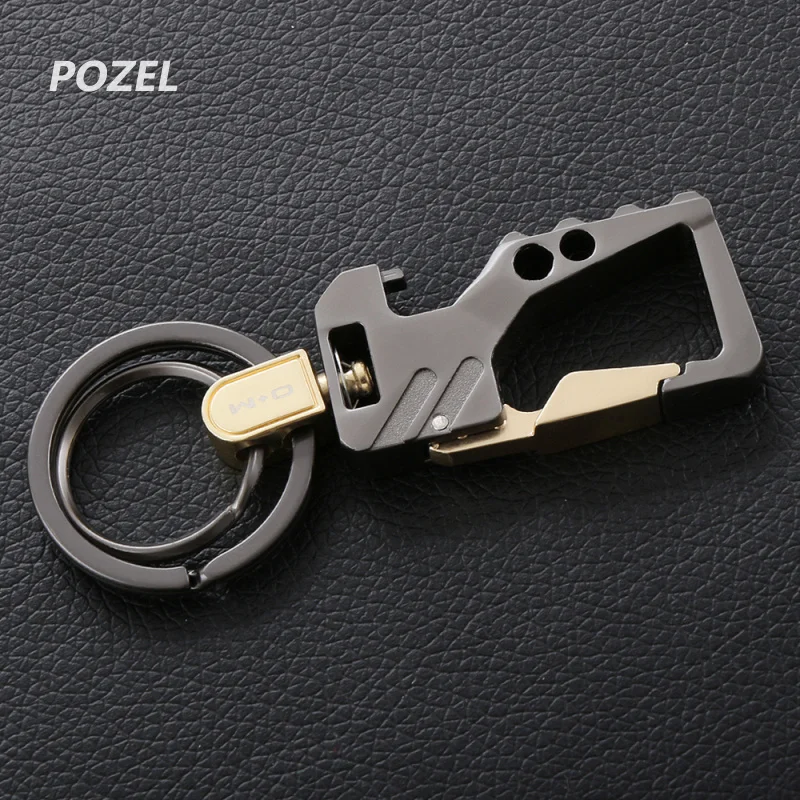 Cool Creative Design Brand Stainless Steel Car Keychain Key Ring for