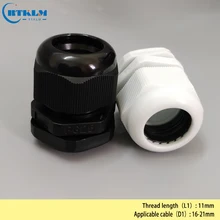 50 шт./лот PG25 Водонепроницаемый нейлоновый кабельный сальник для герметизации провода 16-21 мм IP68 Водонепроницаемый Пластик Кабельный разъем