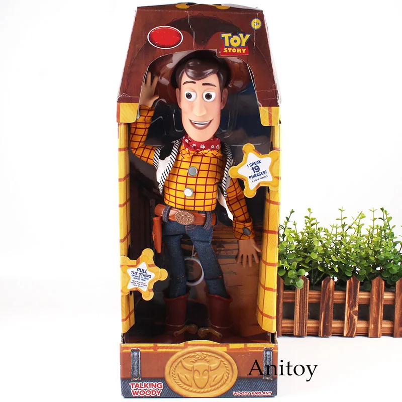

Toy Story Woody Toys Speaking Sheriff Woody Action Figure Fabric Plush Doll Figurine Toy Story Toys for Children Boys 35cm
