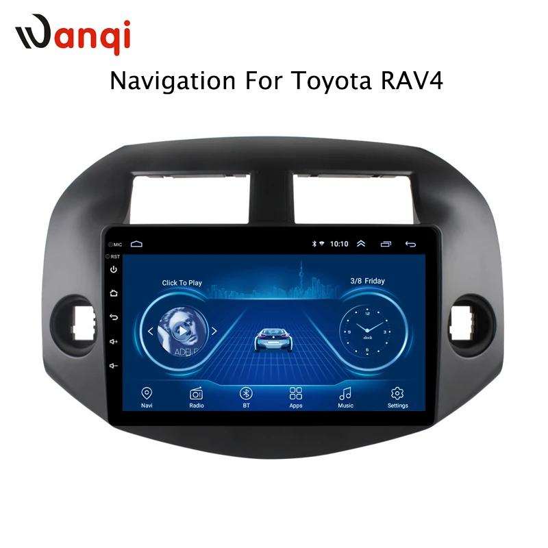

10.1 inch Android 8.1 2.5D Tempered HD Touchscreen Radio for Toyota RAV4 2007-2012 with Bluetooth USB WIFI support SWC