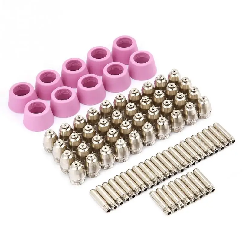 80pcs/set AG60 SG55 Plasma Cutter Cutting Torch Consumables Electrode Nozzles Cups Kit Hafnium wire 80pcs/set AG60 SG55 Plasma Cutter Cutting Torch Consumables Electrode Nozzles Cups Kit Hafnium wire
