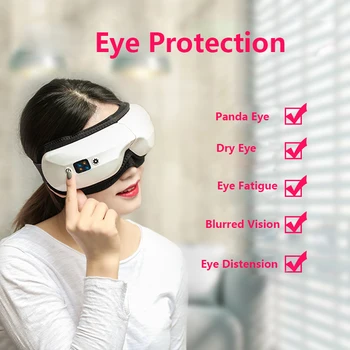 

Relax Acupuncture Points Electric Air Pressure Eye Massager Health Care Vibration Heating Relaxation Eye Massage Adjustable Size